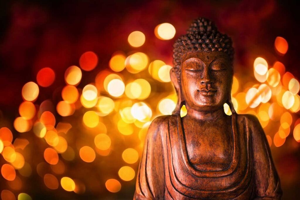 the Three Jewels of Buddhism - the Buddha, the Dharma, and the Sangha.