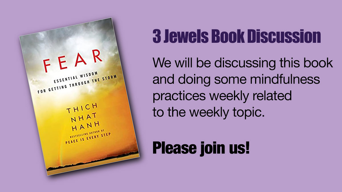 Virtual-meeting-FEAR-book-header-image 3 Jewels Fort Worth Sangha - book discussion of FER by Thich Nhat Hanh